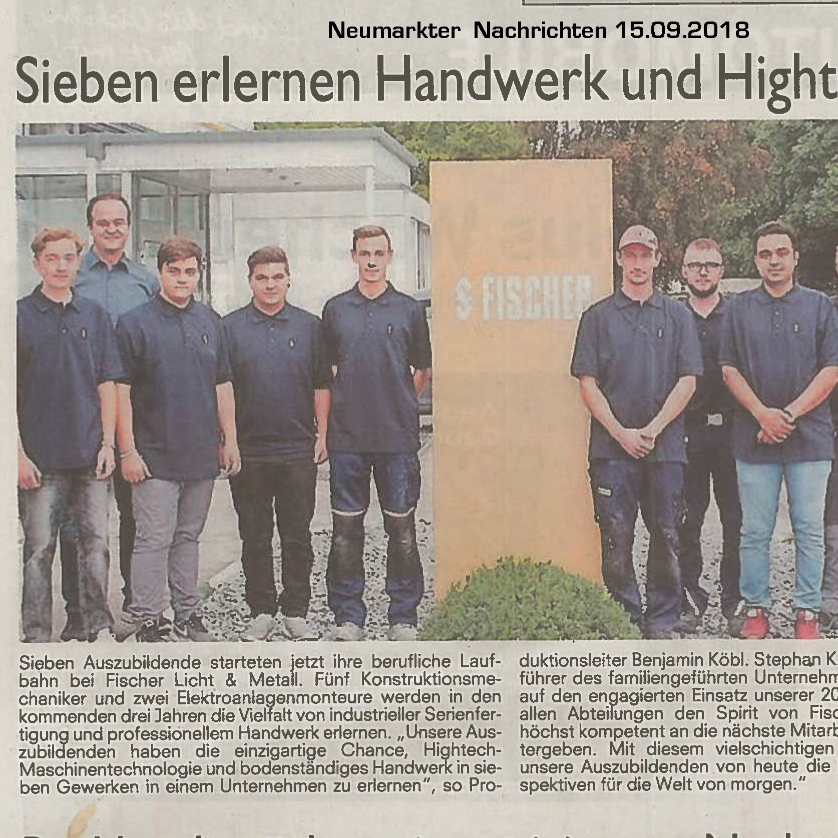 Neumarkt News 9/15/2018